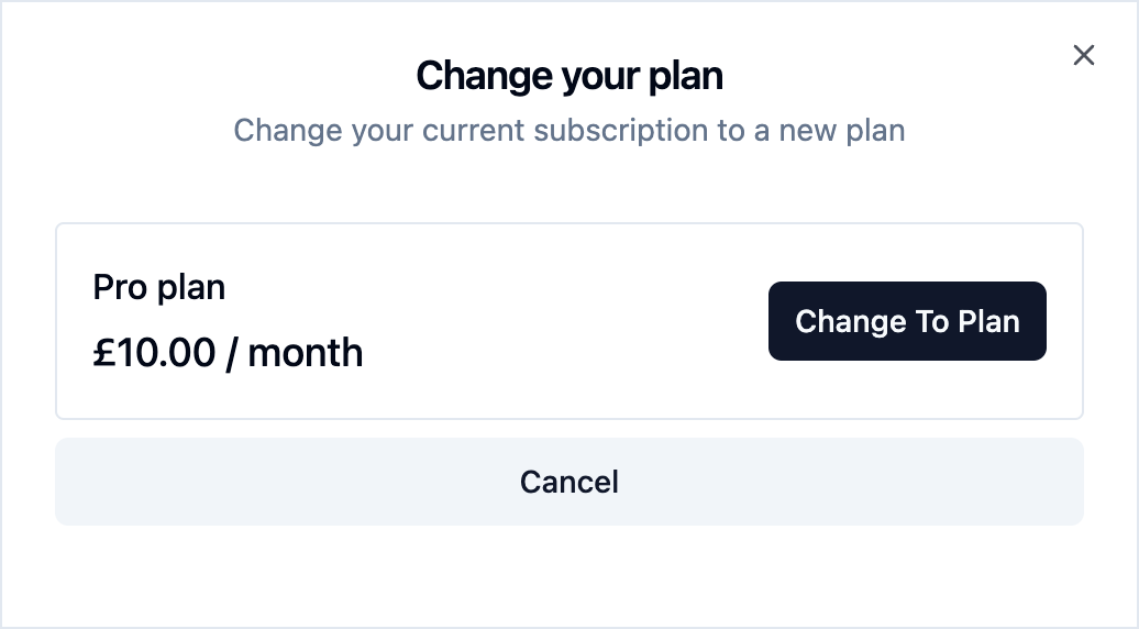 User interface for managing subscriptions